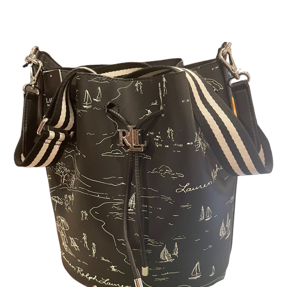 Ralph Lauren Resort 21 Black toile bag👜🎒